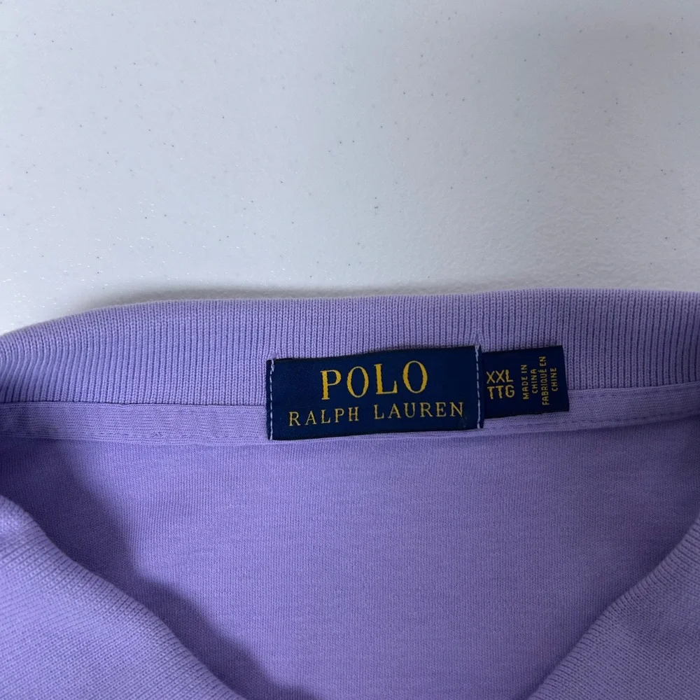 Polo Ralph Lauren Polo Shirt Mens XXL Purple Short Sleeve Embroidered Pony